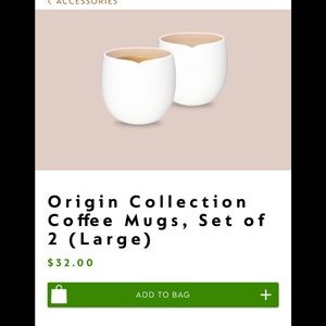NESPRESSO NIB Origin Mug Set of 2